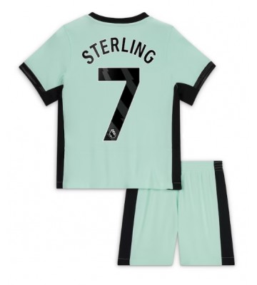 Chelsea Raheem Sterling #7 Alternativní dres komplet pro Děti 2023-24 Krátkým Rukávem (+ Krátké kalhoty)